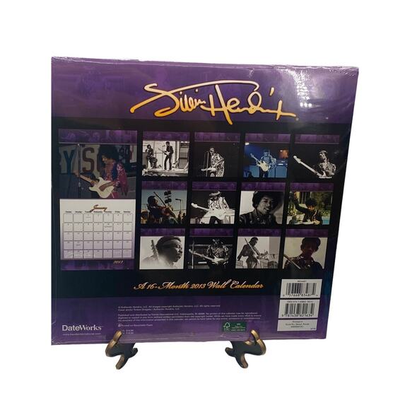 DateWorks Jimi Hendrix Wall Calendar 2013 New Sealed Collectors Item Memorabilia - Picture 2 of 6